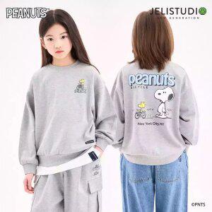 [피너츠]스누피와 우드스탁 바이시클맨투맨티셔츠