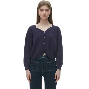 하트넥 장식단추 니트 가디건 PP3KG861