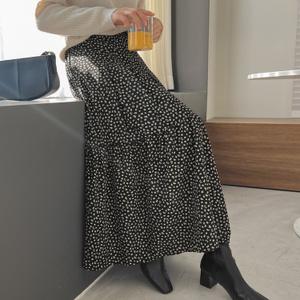 [시크릿라벨] 뒷밴딩레오파드플레어롱스커트