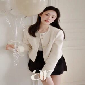 (MADE/브랜드퀄리티/클래식무드) 로아드 보카시 트위드 라운드넥 자켓 jk3056