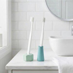 리빙스토리 [1개 + 1개] 도자기 1인 칫솔꽂이 걸이 거치대 홀더