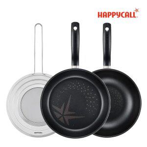 해피콜 올 뉴 컴포트 다이아몬드 IH 인덕션 후라이팬 3종세트(28팬+28웍+멀티커버)