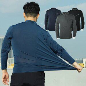 여름 히어로 쿨 스판 긴팔 집업 티셔츠 등산 기능성 티 작업복 상의 316