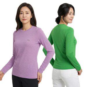 여름 여성 쿨 라운드 긴팔 냉감 티셔츠 운동 작업복 이너웨어 아웃도어 435