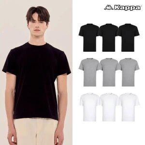[카파] 코튼 반팔 티셔츠 남녀공용 3종세트 택1
