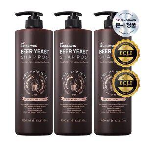 [탈모샴푸 1등] 닥터방기원 맥주효모 탈모샴푸 1L x 3개 대용량