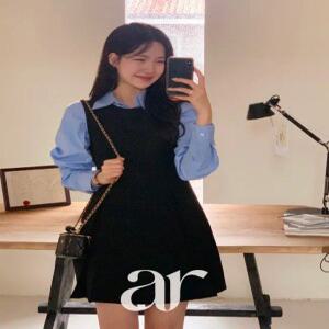 (L사이즈추가/미니롱/MADE/베스트셀러) 헤이디 뷔스티에 핀턱 A라인 미니/롱 원피스 o