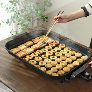 쿡 논스틱 뚜껑포함 와이드 전기그릴