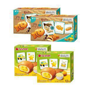 오리온 카스타드 12P(이모지 에디션), 2개 + 참붕어빵 8P(이모지 에디션), 2개