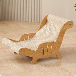 메일켓 시잘 섬유 공룡형 고양이 스크래쳐 침대 베이지, L(대형)