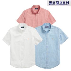 폴로 랄프로렌 맨즈 클래식핏 샴브레이 반팔셔츠