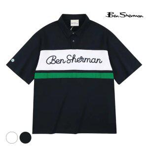 [택가 68,000원] 벤셔먼 남성 카라 가슴배색 반팔 티셔츠 네이비 BNBTS212M