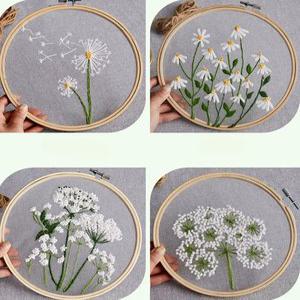 J2K 꽃자수 프랑스 십자수 세트 취미용 패키 DIY 공예