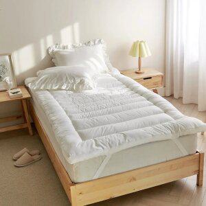 [어바웃코지]  고중량 사계절 100%순면 토퍼(SS/Q/K) /3배 고중량/고정밴드/미끄럼방지