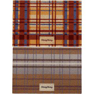 벨라빈 빈티지 타탄 코일 현관매트 발매트 업소용 감성 미끄럼 방지 카페 사무실 주방