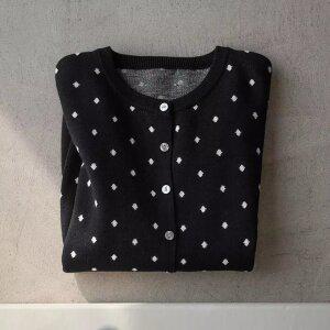 (안나앤플러스) 블링스 도트 가디건[가디건DNB6] 빅사이즈