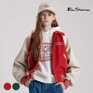 [택가 288,000원] 벤셔먼 여성 카라형 울 바시티 점퍼 BNDJP921F