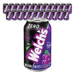 [웰치스]  제로 포도, 355ml, 24개