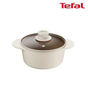 테팔 인덕션 주물 아이콘 오트밀크 양수냄비 18cm