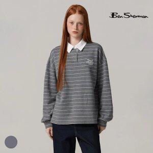 [택가 128,000원] 벤셔먼 우먼 클래식 스트라이프 카라 티셔츠 BODTS914F