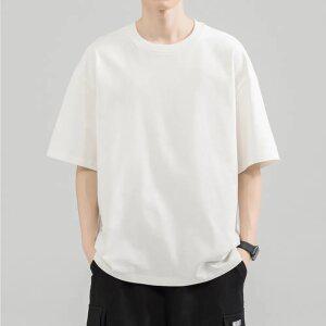 무지 면 오버핏 반팔티셔츠 레이어드 이너티 빅사이즈