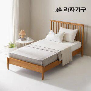 라자가구 아든 SE0 클래식 빗살 헤드 고무나무 원목 침대 프레임 SS,Q