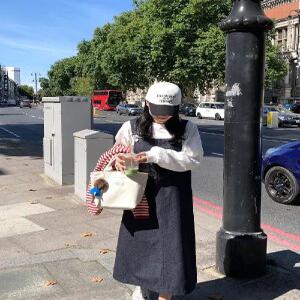 펜던트 다크데님 멜빵 원피스 (one color)