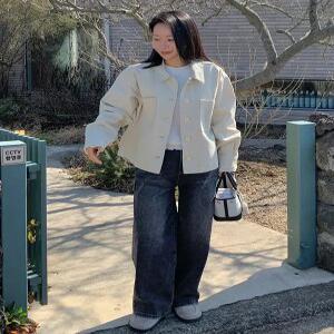 32827 애쉬캣샌드 스판 와이드핏 데님 (one color) 히든밴딩