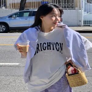 브리튼 자수 오버핏 반팔 티셔츠 (3 color)