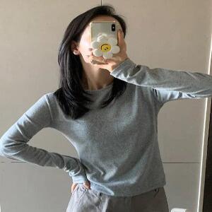 소프트 모달 골지 라운드넥 긴팔티 (8 color)