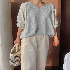 다이니 루즈핏 울 브이넥 니트 (8 color)