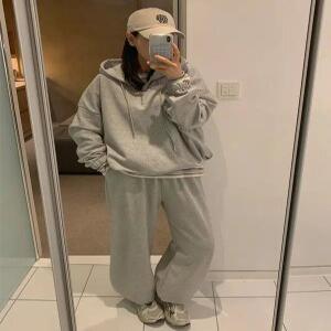 밸런스 반집업 후드 조거 세트 (3 color)