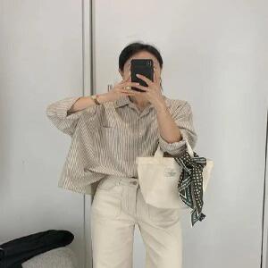 MADE 플레어핏 스트라이프 베이직 셔츠 (2color) 링클프리