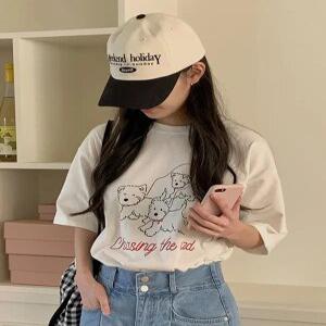 도그롤 반팔 티셔츠 (3color)