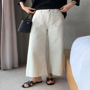 MADE 피넛진 데일리핏 와이드 포켓 팬츠(one color)'히든밴딩'