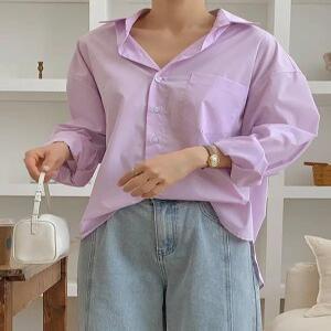 MADE 실루엣 힙커버 라운딩 셔츠 (2 color)