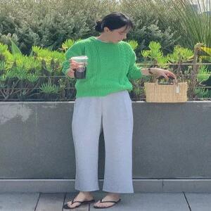 데일리 쿠션 핀턱 밴딩 팬츠 (4color)