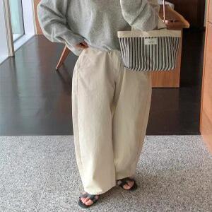 61237 내추럴 코튼 커브 배기팬츠 (3 color) 히든밴딩