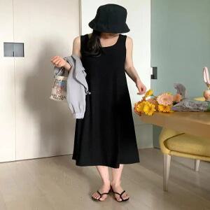 쿨스판 나시 롱원피스 (one color)