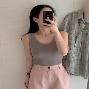 심플 스판 골지 나시 (2 color)