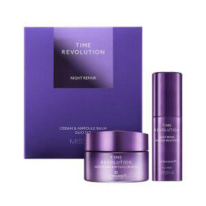 [미샤] 타임레볼루션 나이트리페어 크림 + 앰플밤 세트