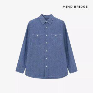 (단하루 4/1)[택가 79,900원]마인드브릿지 남성 샴브레이오버핏워크셔츠