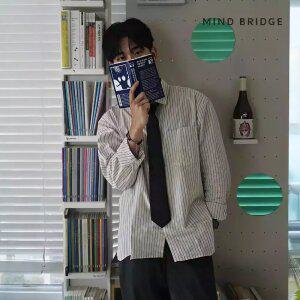 (단하루 4/1)[택가 79,900원]마인드브릿지 남성 스트라이프오버핏셔츠