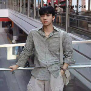 (단하루 4/1)[택가 69,900원]마인드브릿지 남성 스트라이프오버핏셔츠_2컬러