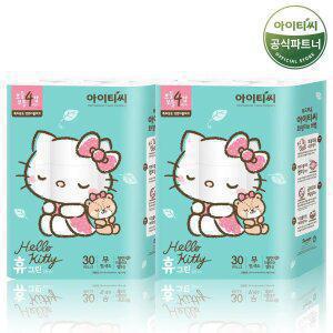헬로키티 휴그린 4겹 화장지 22m 30롤 2팩
