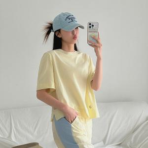 [제작/빅사이즈]이블렛 뉴니즈 건조기 트임 티셔츠 제이스타일