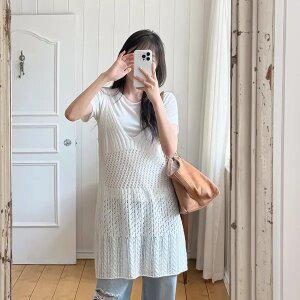 [제작/빅사이즈]이블렛 에디므 스카시 레이어드 니트 원피스 제이스타일