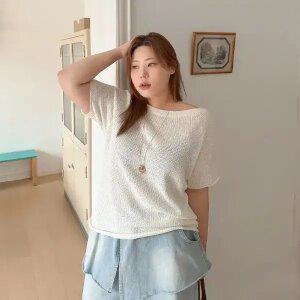 [제작/빅사이즈]이블렛 마티뉴 보트넥 루즈핏 니트 제이스타일