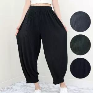 하랑이플 간절기 플리츠 조거팬츠 빅사이즈 밴딩 주름 밑단 몸빼바지 엄마옷 작업복