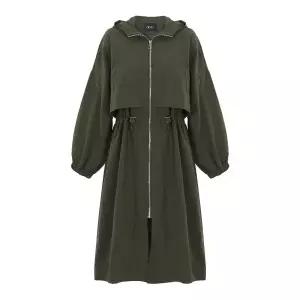 [롯데백화점]abfz 셔링 디테일 롱 후드 야상점퍼 APY4HU31J